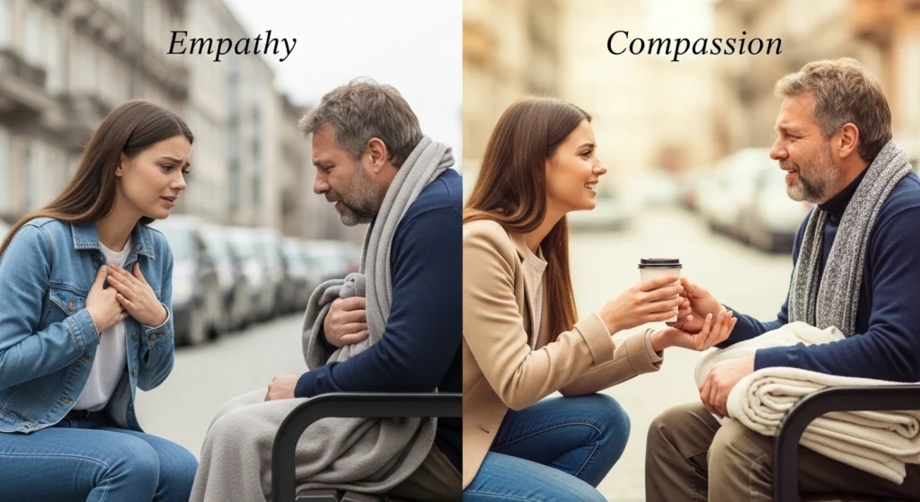 One picture two situations, Difference Between Compassion And Empathy