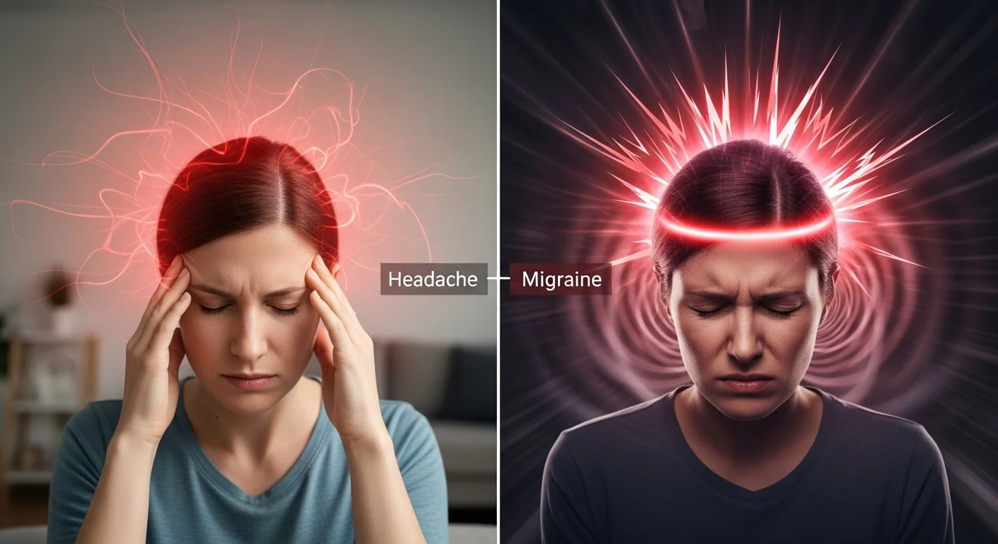 difference between headache and migraine